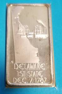 2 TROY OZ .999 FINE SILVER US STATES SERIES BY HAMILTON MINT SEALED