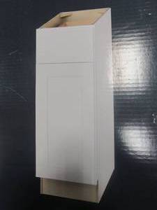 lot 507 image: Hampton Bay Avondale Shaker Alpine White Quick Assemble Plywood 12 in Base Kitchen Cabinet (12 in W x 24 in D x 34.50 in H) (OPEN BOX)