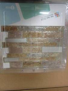 lot 538 image: Tic Tac Tiles Polito Fresco 10 in. W x 10 in. H Peel and Stick Self-Adhesive Decorative Mosaic Wall Tile Backsplash (5-Tiles) - 5 CASES - 25 TILES TOTAL