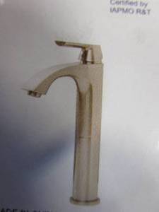 lot 582 image: Vigo Linus Single-Handle Single Hole Bathroom Faucet in Brushed Nickel (NEW IN BOX)