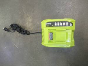 lot 707 image: RYOBI 40V Lithium-Ion Rapid Charger, OP406VNM, LIKE NEW, Works - SOLD AS IS