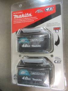 lot 708 image: Makita 12V max CXT Lithium-Ion 4.0Ah Battery (2-Pack), BL1041B-2, NEW - SOLD AS IS