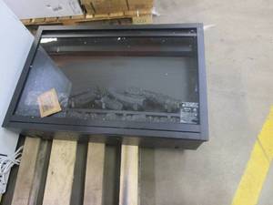lot 592 image: 36 in. Traditional Built-in Electric Fireplace Insert - NICE CONDITION