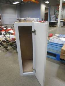 lot 639 image: Hampton Assembled 9x30x12 in. Wall Cabinet In White (NICE CONDITION)