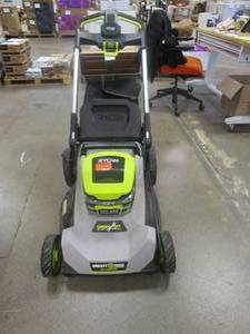 lot 644 image: RYOBI 40V HP Brushless 21 in. Cordless Battery Walk Behind Dual-Blade Self-Propelled Mower (FOR PARTS ONLY)