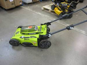 lot 658 image: RYOBI 40V Brushless 20 in. Cordless Battery Walk Behind Push Lawn Mower (FOR PARTS ONLY, DOES NOT RUN)