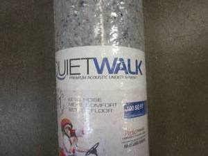 lot 627 image: QuietWalk 100 sq. ft. 3 ft. x 33.3 ft. x 3 mm Underlayment with Sound and Moisture Barrier for Laminate and Engineered Floors