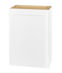 lot 515 image: Hampton Bay Avondale Shaker Alpine White Quick Assemble Plywood 21 in Wall Kitchen Cabinet (21 in W x 30 in H x 12 in D) (OPEN BOX)