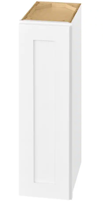 lot 517 image: Hampton Bay Avondale Shaker Alpine White Quick Assemble Plywood 9 in Wall Kitchen Cabinet (9 in W x 30 in H x 12 in D) (OPEN BOX)