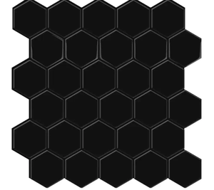 lot 537 image: Tic Tac Tiles Thicker Hexagon Black 12 in. x 12 in. PVC Peel and Stick Tile (8.5 sq. ft.10) - 2 CASES TOTAL APPROXIMATELY 17 SQUARE FEET TOTAL