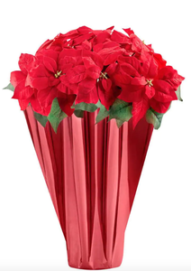 lot 617 image: Home Accents Holiday 28 in Red Silk Poinsettia - 2 PACK