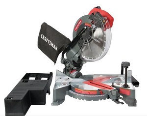 lot 718 image: Craftsman 10-in Folding Compound Miter Saw, CMXEMAR120, Slightly Used, Works - SOLD AS IS