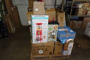 lot 251 image: Pallet of Repairables - Popcorn Maker, Microwaves, Electric Scooter