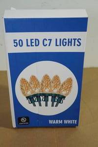 lot 81 image: NEW Warm White LED C7 50 Light Strand