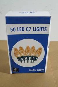 lot 82 image: NEW Warm White LED C7 50 Light Strand
