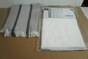 lot 107 image: Curtain Panels and Table Runner