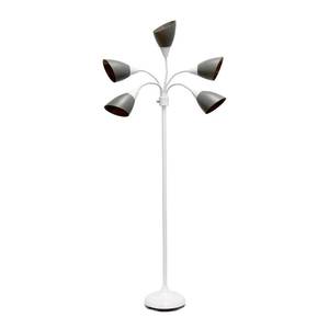 lot 48 image: Simple Designs 5 Light Adjustable Gooseneck Floor Lamp