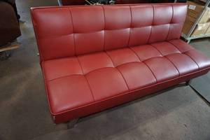 lot 165 image: Serta Cobie Leather Look Convertible Sofa