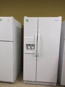 lot 106 image: WHIRLPOOL SIDE BY SIDE REFRIGERATOR FREEZER