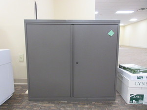 lot 254 image: HERMAN MILLER MERIDIAN DOUBLE DOOR STORAGE CABINET