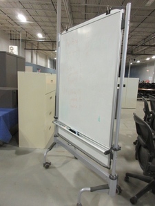 lot 301 image: WHITE BOARDFABRIC BOARD EASEL