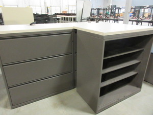 lot 314 image: HERMAN MILLER CUSTOM FILE AND BOOKCASE