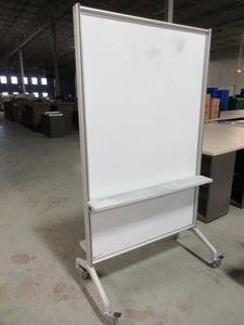 lot 367 image: EGAN VISUAL DOUBLE SIDED WHITE BOARD ON WHEELS