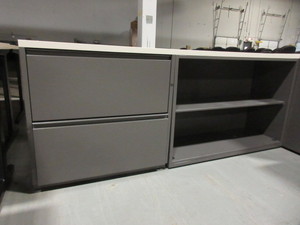 lot 369 image: HERMAN MILLER CUSTOM BOOKCASE LATERAL FILE UNIT
