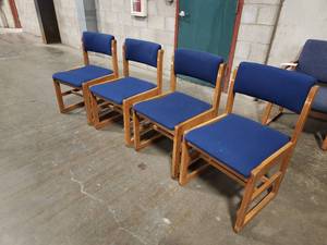 lot 96 image: Lot of (4) Jasper Seating PaddedWood Office Chairs