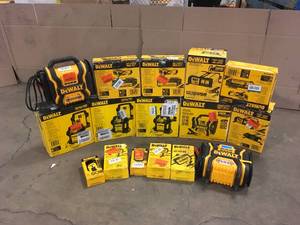 Lot of assorted Dewalt Power stations and Chargers customer returns various models and conditions see pictures