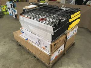 Pallet of assorted Storage Shelving various models and conditions customer returns see pictures