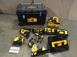 Lot of assorted Dewalt Power  tools, Storage units and accessories  see pictures customer returns