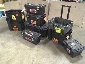 Lot of assorted tool boxes and Storage units various brands models and conditions customer returns see pictures