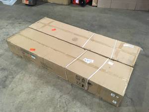 Lot of 2 Husky Ready-to-Assemble 24-Gauge Steel Freestanding Garage Cabinet in Black (30 in. W x 72 in. H x 18 in. D) customer returns see pictures