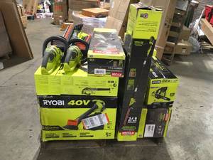 Lot of assorted Ryobi Outdoor Tools various models and conditions customer returns see pictures