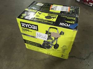 lot 2 image: Ryobi 2300 PSI 1.2 GPM High Performance Electric Pressure Washer with 12 in. Surface Cleaner not used see pictures