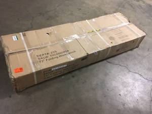 lot 15 image: Husky 6 ft. Adjustable Height Solid Wood Top Workbench in Black for Heavy Duty Welded Steel Garage Storage System review pictures
