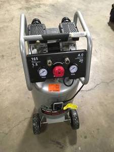 lot 16 image: Husky 20 Gal. Vertical Electric-Powered Silent Air Compressor used customer return see pictures