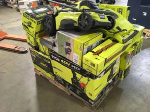 Mix Lot of assorted Ryobi Blowers, Trimmers, various models and conditions Customer Returns - Review all pictures