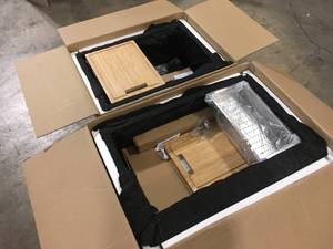 Glacier Bay All-in-One Zero Radius Drop-in 18G Stainless Steel 32 in. 2-Hole Single Bowl Workstation Kitchen Sink, Pull-Down Faucet