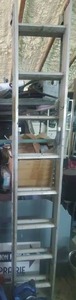 lot 19 image: Werner Type III Aluminum Extension Ladder D1116-2