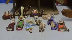 lot 27 image: nativity scene and craddles