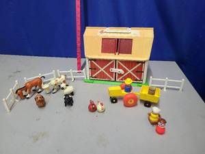 lot 55 image: Fisher price barn with fence