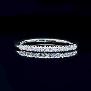 Designer GABRIEL & CO. Diamond 14 Eternity Stacking Ring in 14k White Gold $1400 Retail
