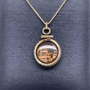 Vintage Mid-Century Hand Panned Lucky Gold Nugget Charm Pendant