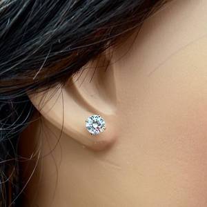 New Diamond Stud Earrings  2.02ctw. (1.00ct. each ear) SI1-E Ideal Cut Lab-Grown in 14k White Gold NO RESERVE MUST SEE VIDEO