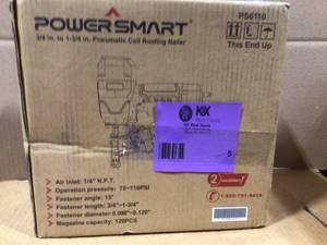PowerSmart Pneumatic 15-Degree Coil Roofing Nailer Open Box Review all pictures