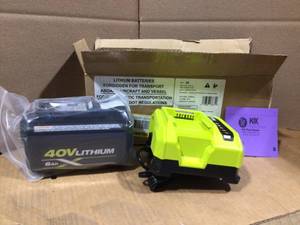 RYOBI 40V Lithium-Ion 6.0 Ah High Capacity Battery and Rapid Charger Kit