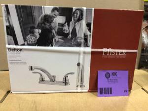 Pfister Delton 2-Handle Standard Kitchen Faucet with Side Sprayer in Polished Chrome