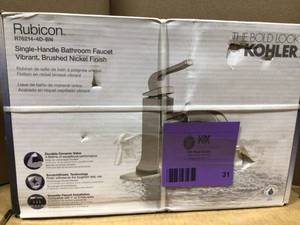 Kholer Rubicon Single Hole Single-Handle Bathroom Faucet in Vibrant Brushed Nickel not used
